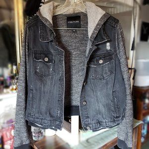 Distressed Denim Cropped Jacket